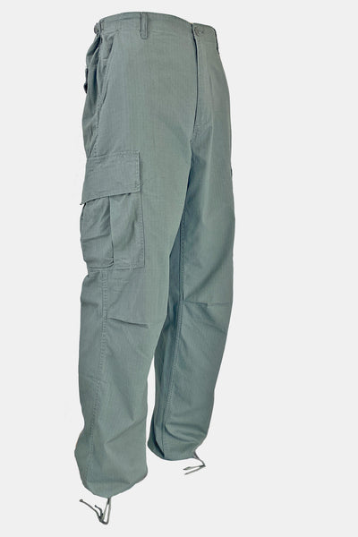 Retro Olive Ripstop Cargo Pants