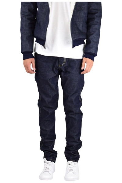 Tapered Raw Indigo Denim Jeans