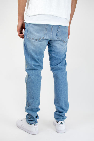 Faded Indigo Tapered Jeans