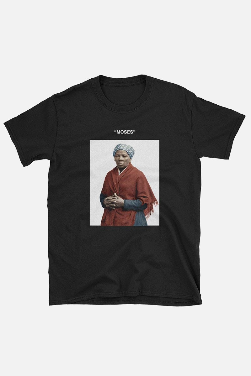 "MOSES" Harriet Tubman Tee Black