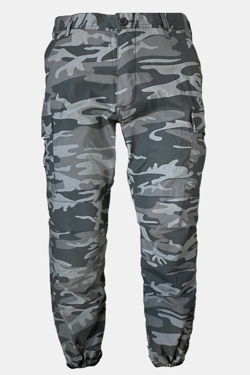 Big & Tall Black/Grey Camo Cargo Pants