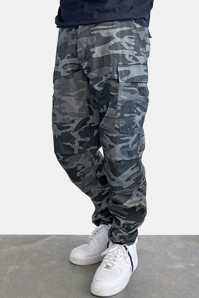 Black/Grey Camo Cargo Pants