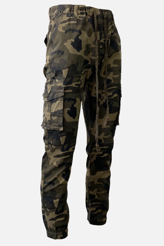 Camo Stretch Twill Cargo Joggers