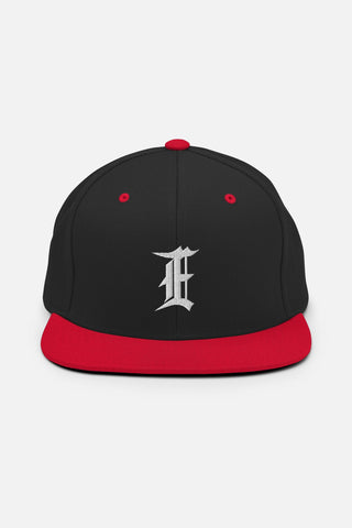 Black/Red Olde E Snapback Hat