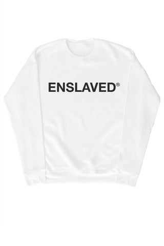 ENSLAVED Logo Crewneck White+Black